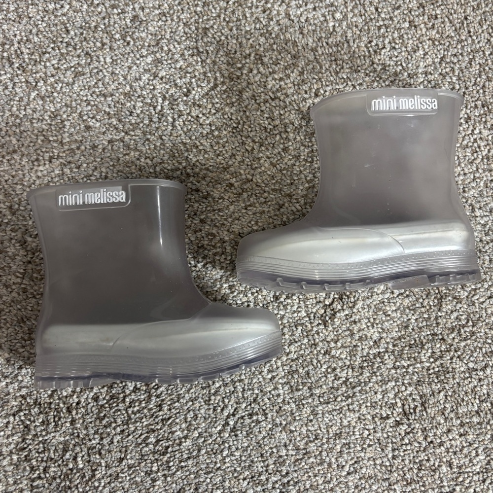 Mini Melissa Welly Clear Rain Boots US 5 gender neutral baby boots - Picture 2 of 6